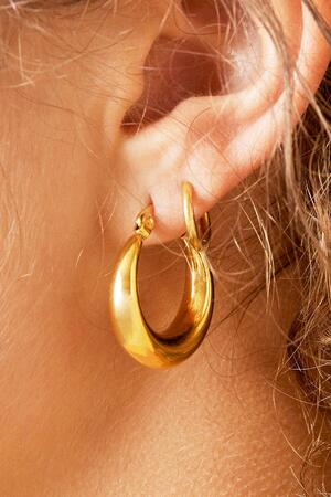 Earrings Arched Gold Stainless Steel h5 Picture3